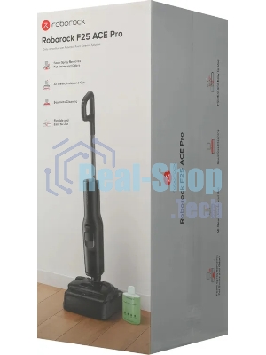 Пылесос вертикальный Roborock F25 Ace Pro черный, питание от аккумулятора, 240 Вт, уборка сухая/влажная, пылесборник 0.72 л