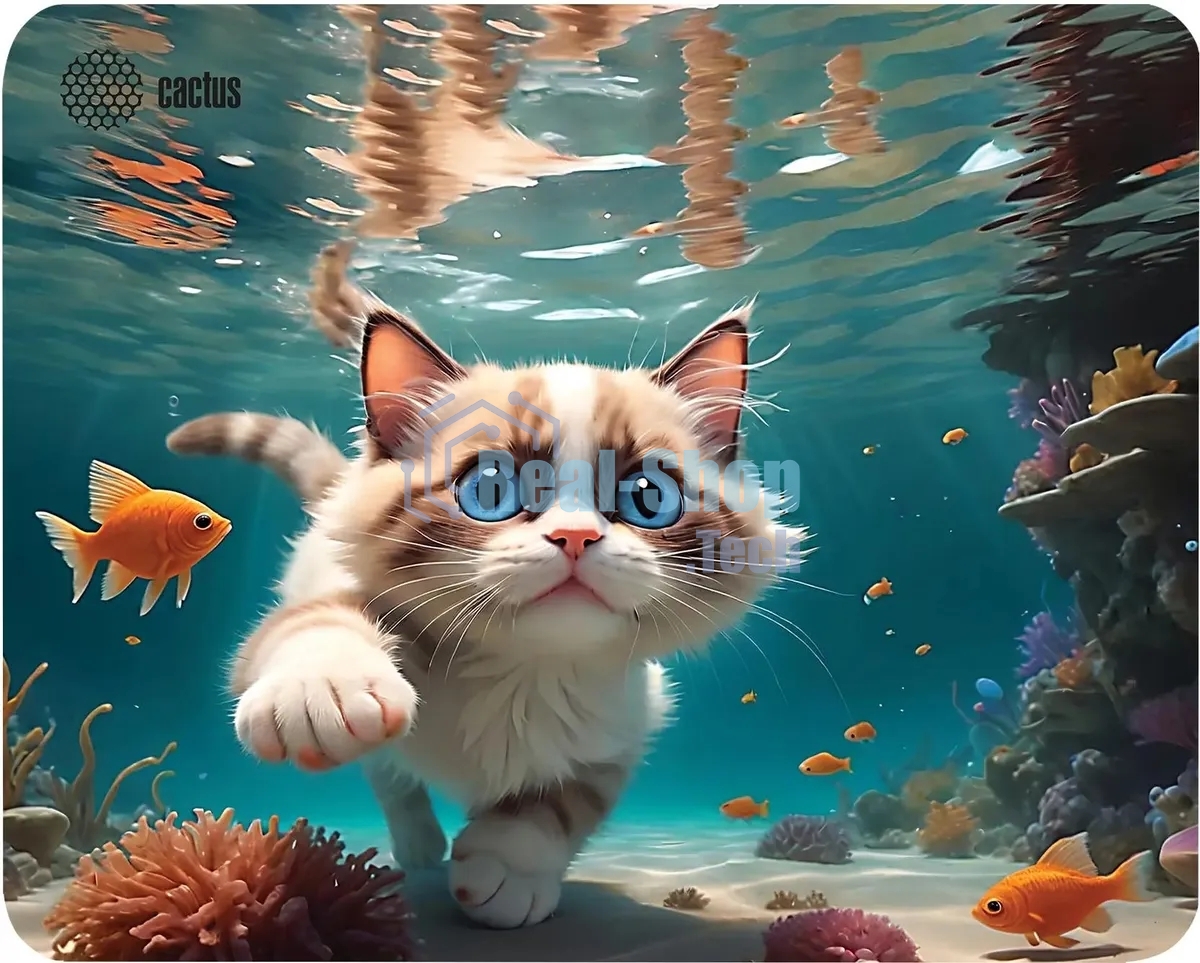 Коврик для мыши Cactus Fish Cat 300x250x3мм (CS-MPC-D15M)