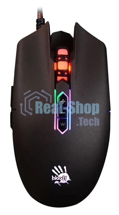 Мышь проводная A4Tech Bloody Q80 черный, 3200 dpi, USB, кнопки - 8