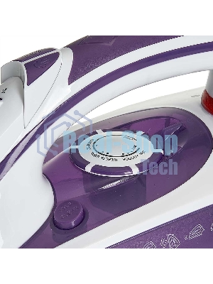 Утюг Delta LUX DL-352 белый с фиолетовым, 2200 Вт, 30 г/мин, 140 г/мин, 300 мл