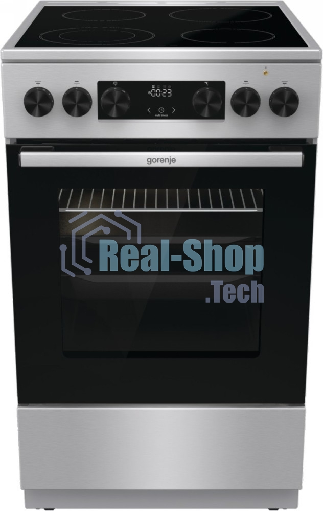 Плита электрическая Gorenje GEC5C40XC нержавеющая сталь, конфорок 4 шт, духовка 70 л, 50 см x 85 см x 59.4 см