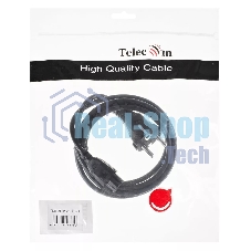 Кабель питания для ноутбуков Telecom 1.8m, 3-pin, с заземлением, 220V (Европейский стандарт)