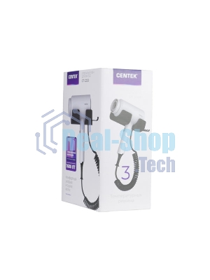 Фен Centek CT-2252 белый/черный, 1600 Вт, ионизация