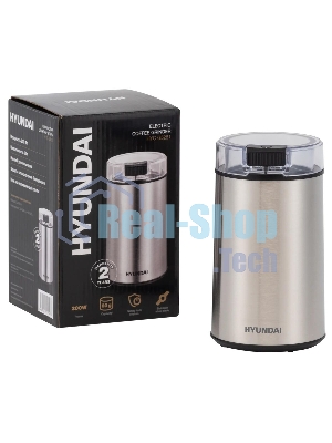 Кофемолка Hyundai HYC-G5261 200Вт сист.помол.:ротац.нож вместим.:60гр серебристый