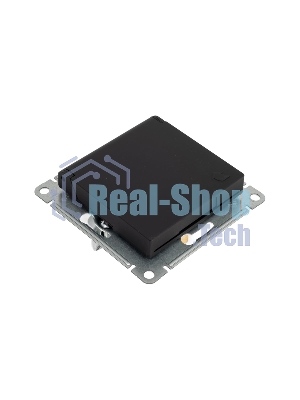 Механизм розетки 1-м СП AtlasDesign 16А IP20 с заземл. защ. шторки с крышкой карбон