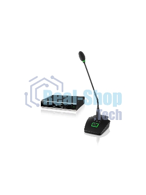 Беспроводная система SL DW Sennheiser SL TS 153 GN-L SET DW-3 EU 506616R с настольным передатчиком SL Tablestand 153-S DW и микрофоном gooseneck MEG 14-40-L B со световым кольцом (3 места)