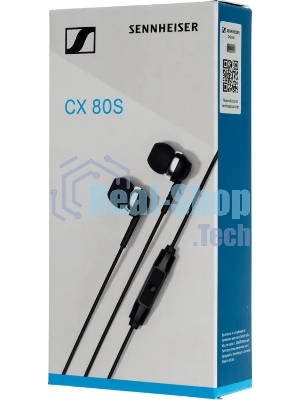 Проводные наушники Sennheiser CX 80S черный, внутриканальные, Jack 3.5 мм