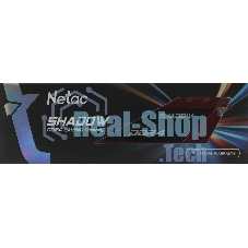 Оперативная память NETAC Shadow, DDR4, 16GB (1x16GB), 3200MHz, CL16, DIMM, с радиаторами, красный