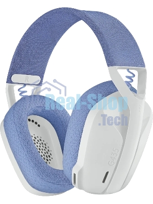Гарнитура Logitech G435 белый/синий, беспроводная, радиоканал, до 18 ч