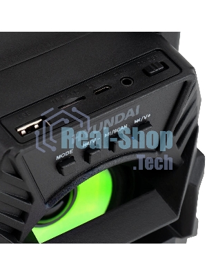 Колонка портативная Hyundai H-PS1000 черный 9 Вт 1.0 BT/USB 10м 500mAh