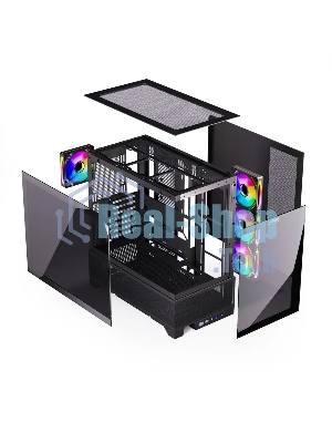 Компьютерный корпус ABR MINI PRO (1хUSB 3.0, 1хUSB Type-C, HD Audio, 4xRGb Fan, ATX, Micro-ATX, ITX)