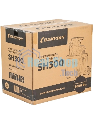 Садовый измельчитель Champion SH300 3000Вт 60об/мин