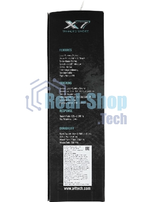 Мышь проводная A4Tech XL-747H синий, 3600 dpi, USB, кнопки - 7