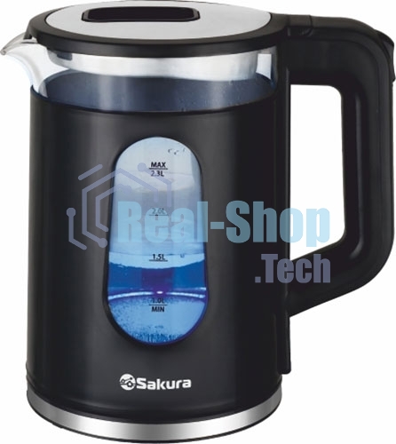 Чайник электрический Sakura SA-2735BK черный, 2,3 л., 1800 Вт