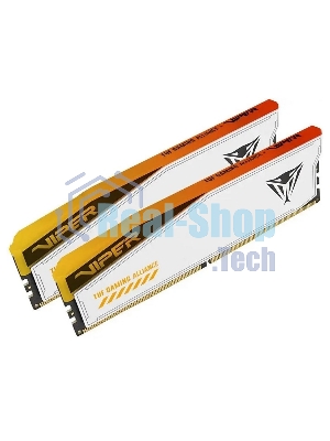 Оперативная память Patriot Viper Elite 5 TUF Gaming, DDR5, 32Gb (2x16 GB), 6000 MHz, CL36, DIMM, радиатор, RGB, белый