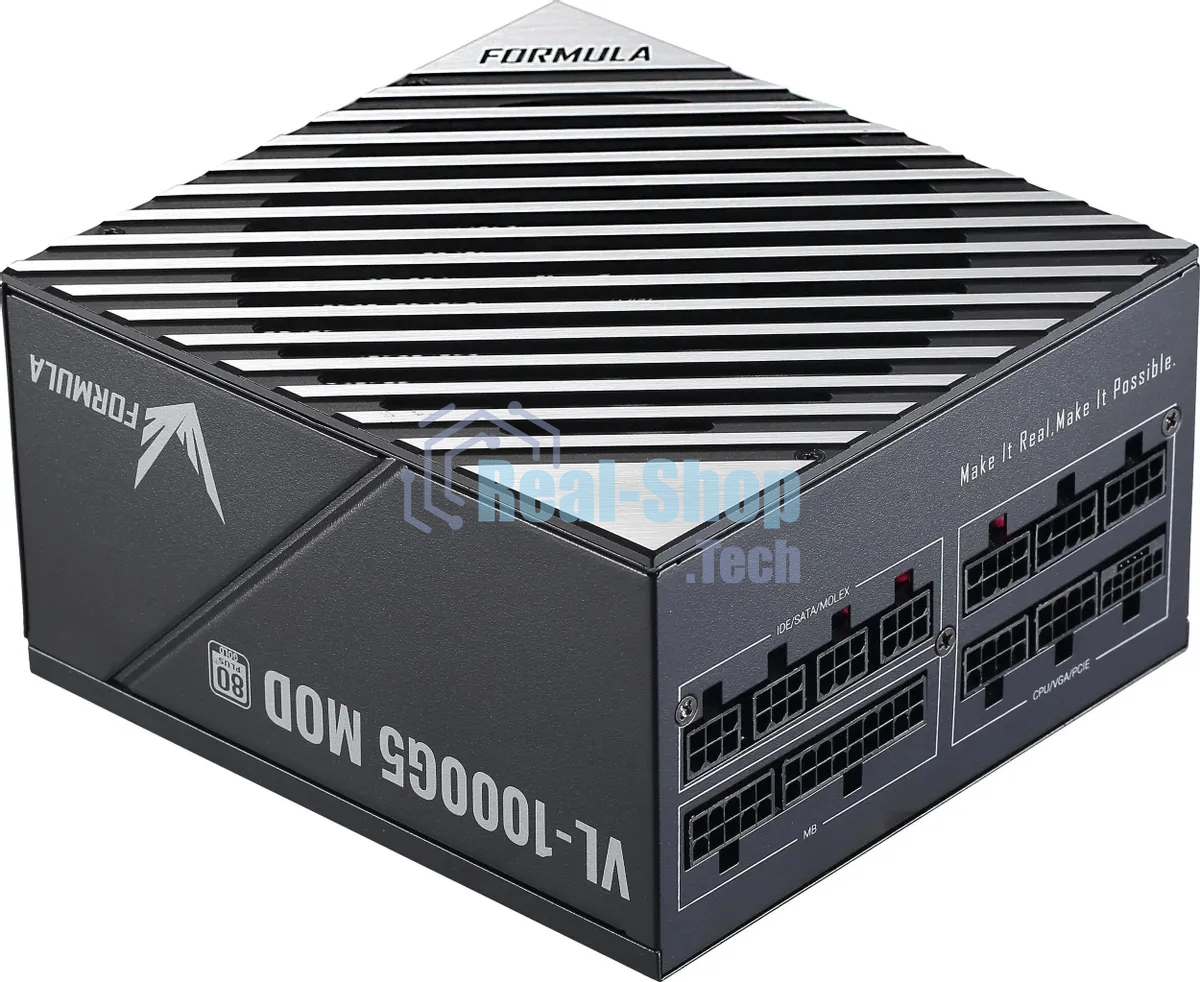 Блок питания Aerocool/Formula ATX 1000W VL-1000G5 MOD Gen5 RTL, 1000Вт, 80 PLUS Gold, 140мм, модульный, черный и серый
