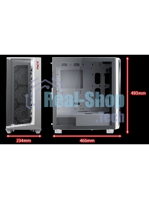Компьютерный корпус ADATA XPG CRUISERST белый Mid-Tower, Micro-ATX, Mini-ITX, Standard-ATX