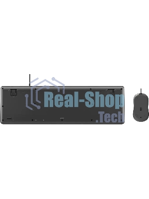 Комплект клавиатура+мышь Oklick S605 проводной, USB, 2400 DPI, чёрный