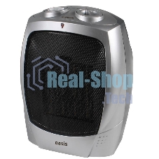 Тепловентилятор Oasis KS-15 серый, 1500 Вт, 20 м2