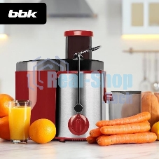 Соковыжималка BBK JC080-H20 вишня/металлик, центробежная, 800 Вт, 500 мл, механическое