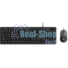 Комплект клавиатура+мышь Oklick S605 проводной, USB, 2400 DPI, чёрный