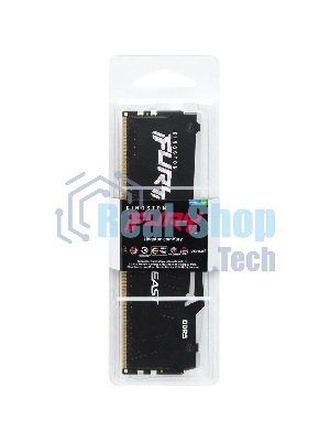Оперативная память Kingston Fury Beast, DDR5, 32Gb (1x32Gb), 6000MHz, CL30, DIMM, с радиатором, RGb, черный