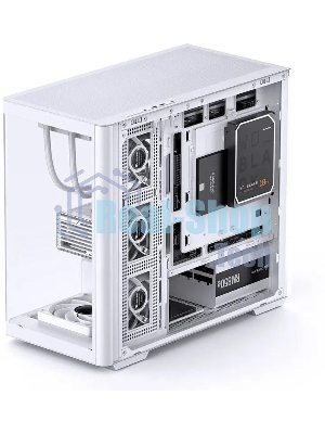 Корпус без блока питания JONSBO D300, Mini-Tower, TG, no fan, 2xUSB-A 3.2 + 1xUSB-C 3.2, mATX, mITX White