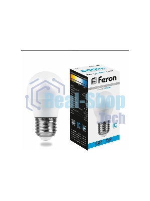 Лампа светодиодная Feron LB-95 7W 230V E27 6400K G45