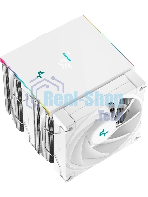 Кулер для процессора DEEPCOOL AK620 DIGITAL SE WH LGA20XX/1700/1200/115X/AM5/AM4 (9шт/кор, TDP 260W, PWM, DUAL Fan 120мм, 6 тепл. трубок, ARGb, белый) RET (R-AK620-WHADMN-GJD)