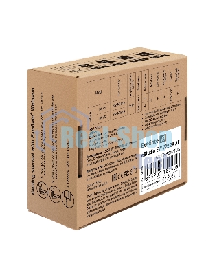 Веб-камера ExeGate eStudio EW-722 2560x1440, 30 кадр/с, USB Type-A, микрофон (2 шт, шумоподавление), автоматическая фокусировка, автоосвещение, шторка приватности, универсальное крепление