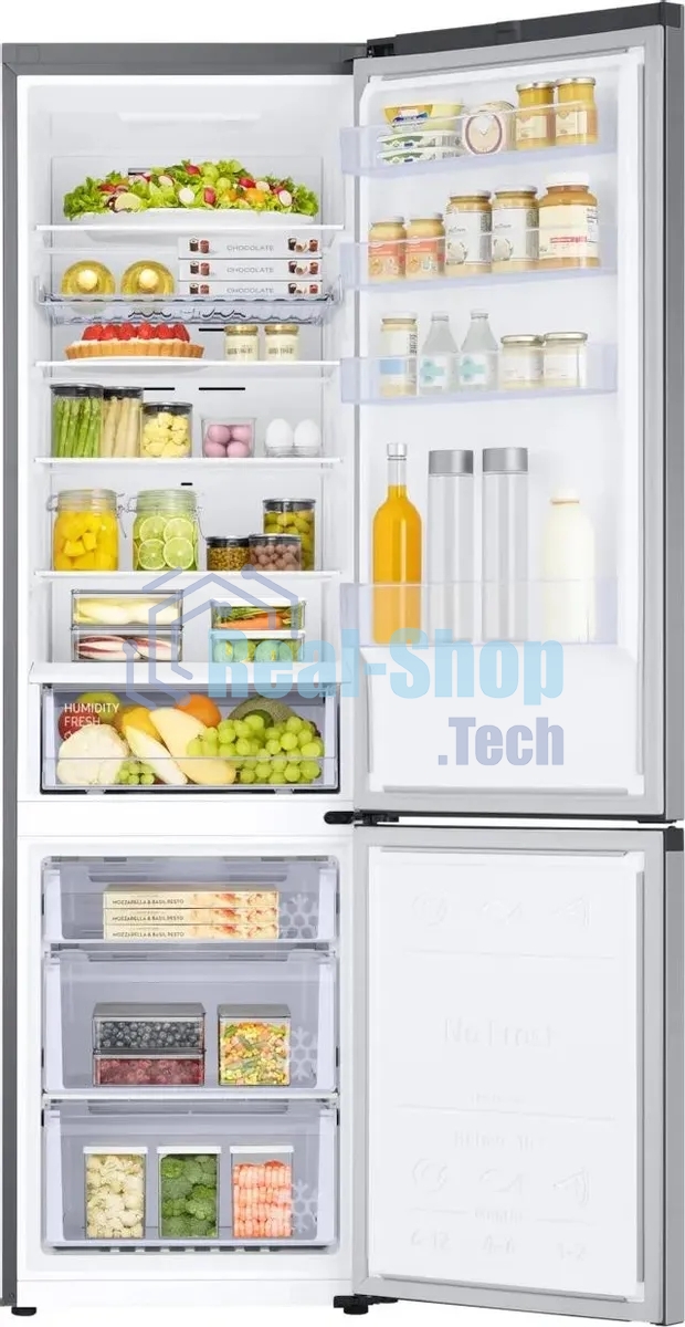 Холодильник Samsung RB38C602DSA/EF графит двухкамерный 276/75л морозилка снизу, No Frost