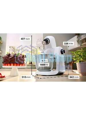 Кухонная машина Bosch MUMS6EW00 планетар.вращ. 1600Вт белый
