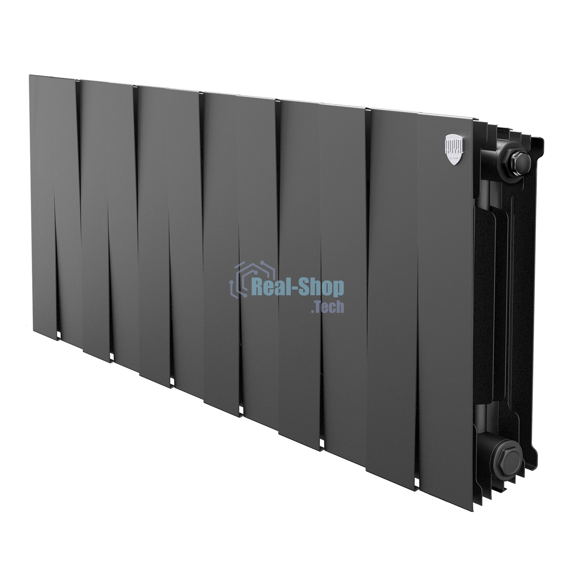 Радиатор биметаллический Royal Thermo PianoForte 300 черный - 12 секц.