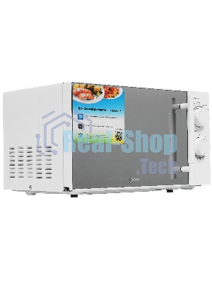 Микроволновая печь BBK 20MWS-771M/WM белый, 20 л, 700 Вт, переключатели - поворотный механизм