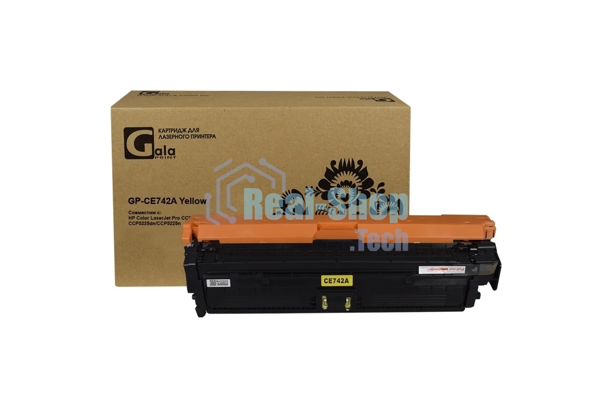 Картридж лазерный GalaPrint GP-CE742A желтый (7300 стр) для HP Color LaserJet CP5225