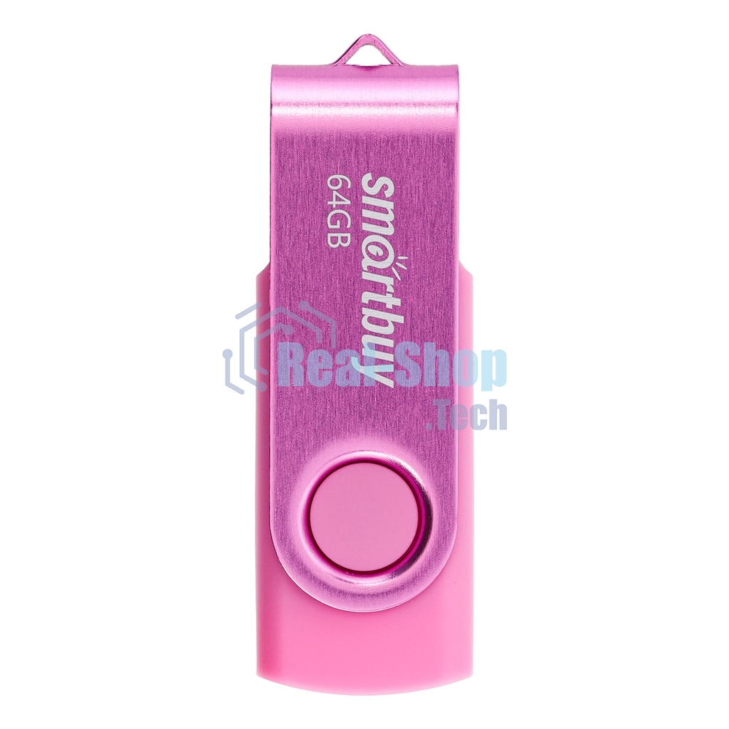 Флешка USB Smartbuy Twist Pink (SB064Gb2TWP), 64Gb, USB 2.0, R/W 20/10, розовый