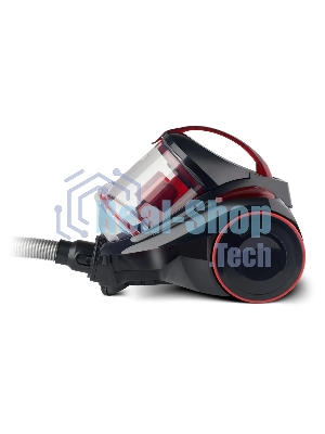 Пылесос Domfy DSC-VC704 черный/красный, 400/2400 Вт, уборка сухая, пылесборник контейнер 3 л