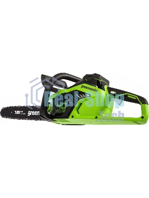 Цепная пила аккумуляторная (2005807UA) GreenWorks GD40CS18, 40V, 40 см, бесщеточная, 1,8 КВТ, с АКБ 2АЧ и ЗУ