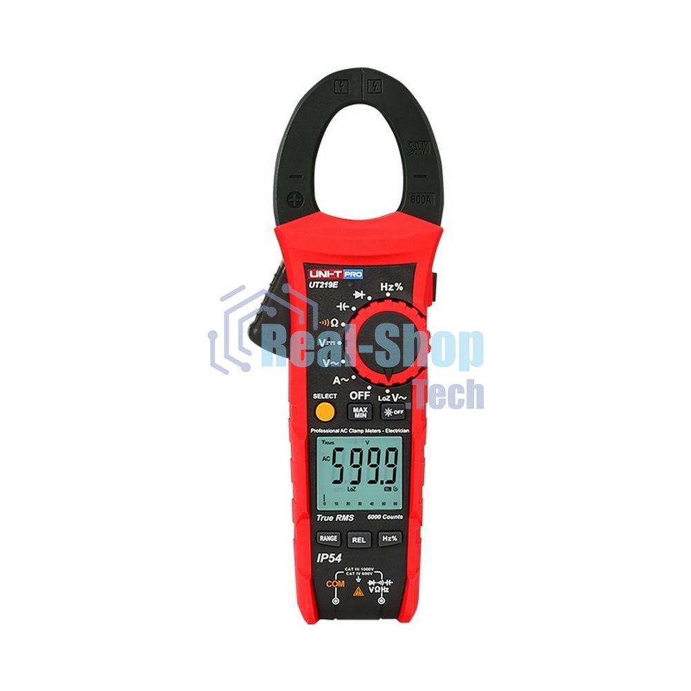 Токоизмерительные клещи UNI-T UT219E, 1000В, 600А, 60МОм