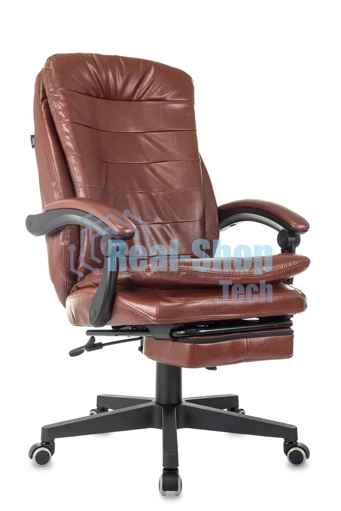 Кресло Бюрократ T-9950MSG-F/BROWN-PU коричневый, экокожа