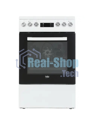 Плита электрическая Beko FSM57300GW белый, конфорок 4 электрических, духовка 55 л, 50 см x 85 см x 60 см