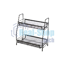 Этажерка настольная двухуровневая Mallony L’ordine Nero, 31,5*17*33 см