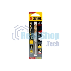 Сверло спиральное по металлу Denzel 8,5 x 117мм, Р6М5, Golden Tip