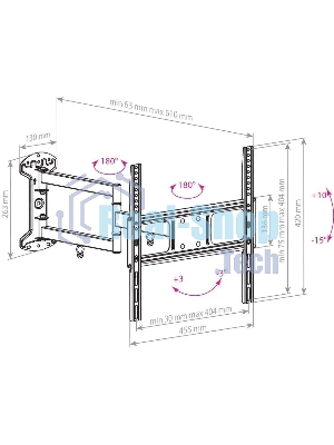 Кронштейн для телевизора Arm Media LCD-415 черный, 24
