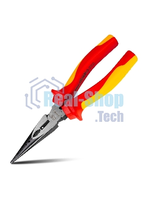 Диэлектрические удлиненные плоскогубцы Deli DL512108 200мм, сталь Cr-V, сертификат VDE для работ под напряжением до 1000 В