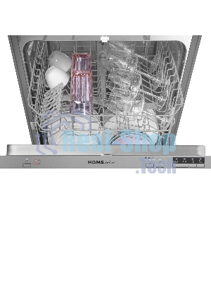 Встраиваемая посудомоечная машина HOMSair DW64E, серебристый, 59.8 см, 12 компл., 49 дБ, класс A++