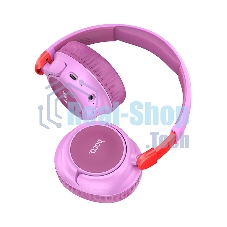 Беспроводные/проводные наушники Hoco W43 фиолетовый, накладные, Bluetooth + проводной, до 25 ч.