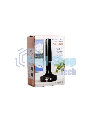 Антенна комнатная DVB-T2 и ДМВ активная Сигнал SAI-402 кабель 5 м с магнит. основанием