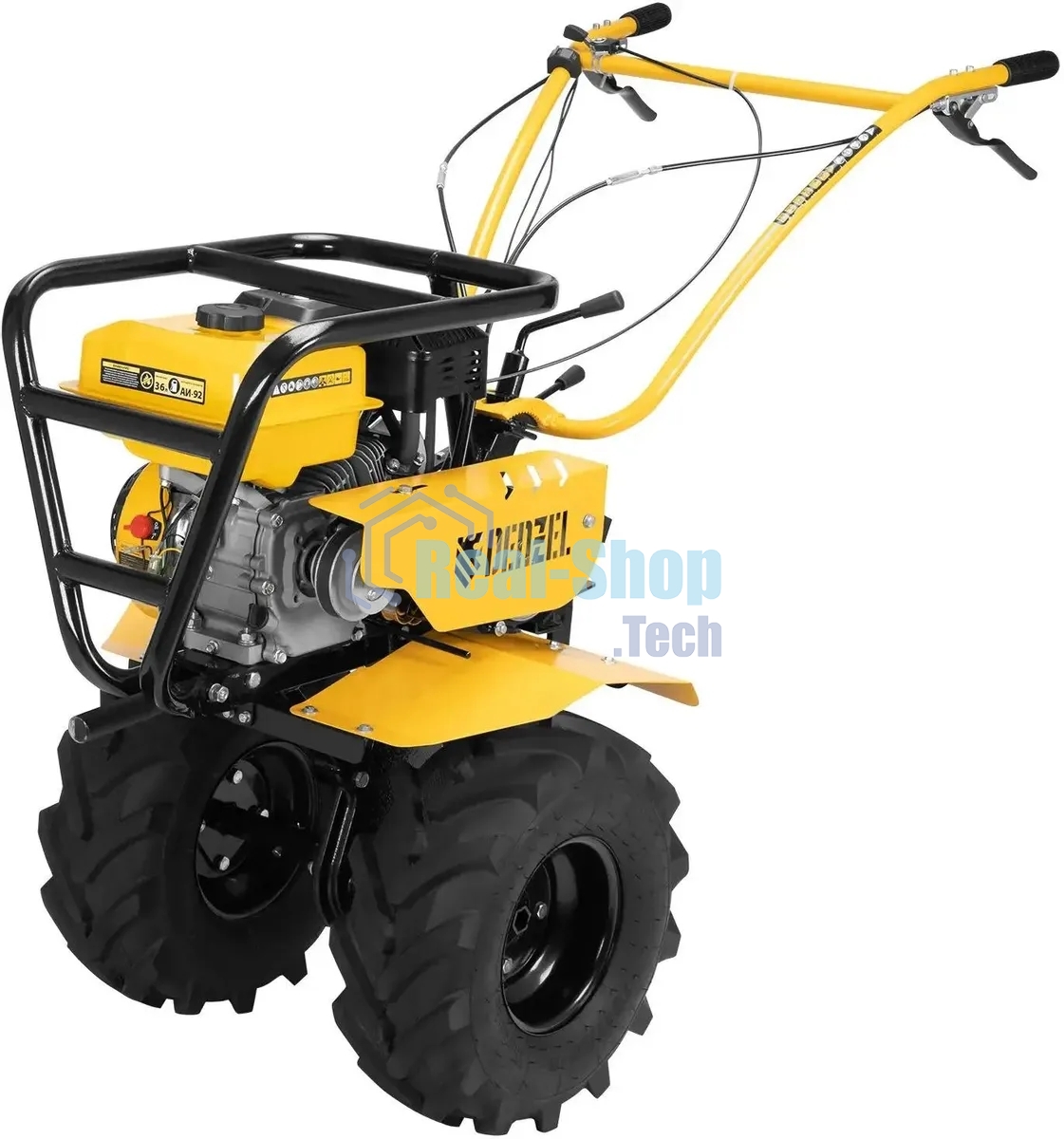 Мотоблок Denzel DPT-670S-PRO, 7 л.с., ремен.сцеп, фрез 3х4, ШОМ, передачи 6В/2Н