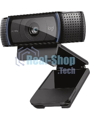 Веб-камера Logitech C920 1920x1080, 30 кадр/с, USB Type-A, микрофон (2 шт, шумоподавление), автоматическая фокусировка, автоосвещение, универсальное крепление